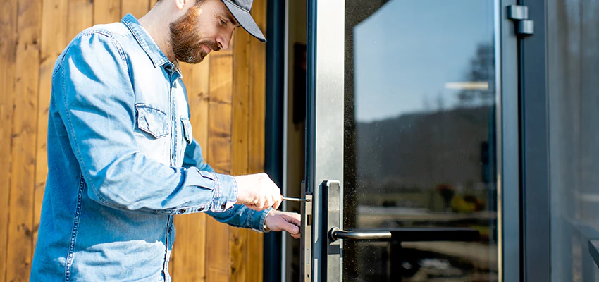 Frameless Glass Storefront Door Locks Replacement in Rancho Calaveras, CA